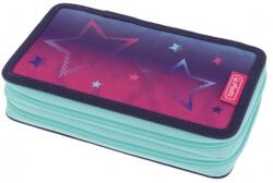 Herlitz Penar echipat, 23 piese, cu 2 fermoare, Pink Stars, Herlitz HZ50043354 Penar