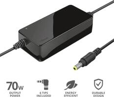 Trust Primo 19V-70W hálózati fekete notebooktöltő (22141) - officedepot
