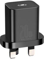 Baseus Incarcator de retea Type-C cu Plug UK, Quick Charge 20W Super Si Black (CCSUP-K01) - pcone