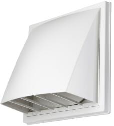 Dalap GP 152 BKF ASA műanyag szellőzőrács fedél és pillangó szeleppel, 190x190/Ø 150-160 mm, fehér (2041)