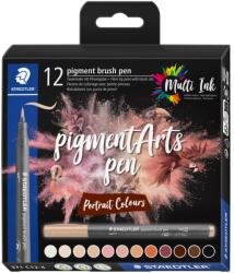 STAEDTLER Флум. Staedtler Pigment Brush 371, 12цв, телесни цв (31653-А-371 C12-4)