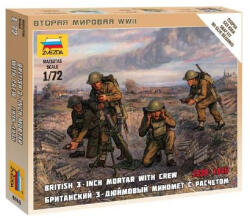 Zvezda British Mortar w/crew /1939-42/ 1: 72 (6168) (6168_Z)