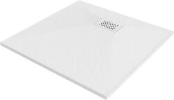 Mexen Hugo, négyzet alakú zuhanytálca SMC 70 x 70 cm, fehér, fehér huzat, 42107070-W (42107070-W)
