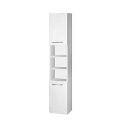 Mereo Mereo, Leny, magas fürdőszobai szekrény, 330x1700x250 mm, függeszthető, polcos, balra nyíló, fehér fényű, nem, MER-CN814N (MER-CN814N)