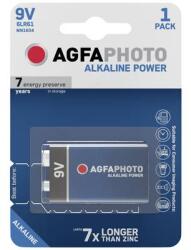 AgfaPhoto 9V-os elem, alkáli mangán, 9V, Agfa 6LR61, 6LR21, 6AM6, 6LP3146, MN1604, A1604, E Block, LR22
