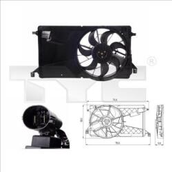 TYC Ventilator, radiator TYC 820-0001 - centralcar