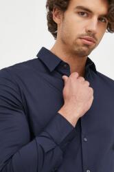 Sisley ing férfi, galléros, sötétkék, slim - sötétkék 44