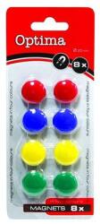 Optima Táblamágnes OPTIMA 20mm 8 darabos vegyes színű (22450) - fotoland