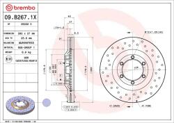BREMBO féktárcsa BREMBO 09. B267.1X (09.B267.1X)