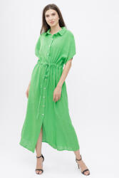 SHOPIKA Rochie camasa, din in, cu snur in talie, verde deschis Talie unica