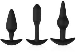 EasyToys Pleasure kit - set variat de dopuri anale (negru)