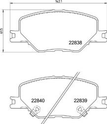 BREMBO fékbetétkészlet, tárcsafék BREMBO P 59 096