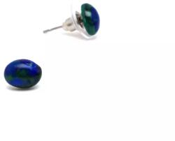 R. M. ékszer Ásvány fülbevalók Fülbevaló ovális azurit malachit 6x8mm (087540)
