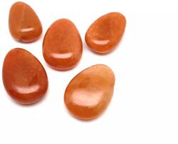 R. M. ékszer Átfúrt Aventurin barack csepp medál (022077)