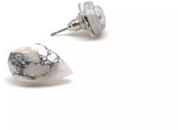 R. M. ékszer Fülbevaló csepp howlit 10x16mm (088505)