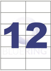 BLUERING Etikett címke, 105x48mm, 100 lap, 12 címke/lap Bluering® (BRET118) - iroszer24