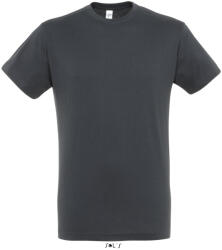 SOL'S Uniszex REGENT kereknyakú rövid ujjú pamut póló, SOL'S SO11380, Mouse Grey-4XL (so11380mg-4xl)