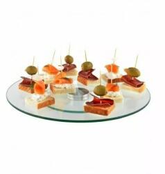Perfect Home Platou de sticlă rotativ pentru tort, 34 cm Tava
