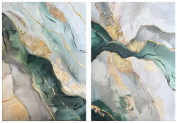 Styler Картини с ръчно рисувани елементи в комплект от 2 бр. 50x70 cm Aventurine - Styler (CA-15596)