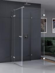 NEW TRENDY Eventa cabină de duș 90x80 cm dreptunghiular crom luciu/sticlă transparentă EXK-4597 (EXK4597)