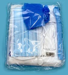 Vírusmaszk Alap látogatói csomag - köpeny, hajháló, cipővédő, maszk - OneSize