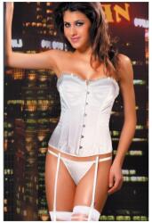 Sunspice Sexy Lingerie Fehér szexis fűző (90725)