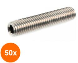 Schaefer-Peters Set 50 x Stift Filetat Locas Inbus Cap Plat 913 Inox A2-M10 x 20 (COR-50X091321020S)