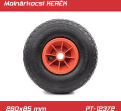 PT Molnárkocsi KERÉK műa. felnis görgő nélkül - gumitömlős 3.00-4/260x85mm (PT-12372)
