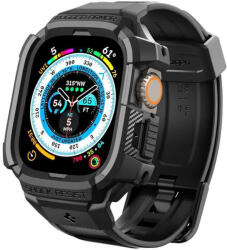 Spigen Apple Watch Ultra (49mm) Tok és Szíj - Spigen Rugged Armor Pro - Fekete (ACS05460)