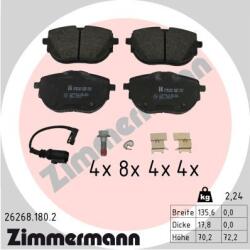 ZIMMERMANN set placute frana, frana disc ZIMMERMANN 26268.180. 2 - centralcar