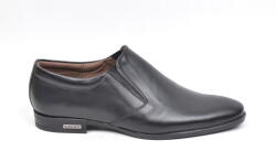 Rovi Design Pantofi barbati negri, eleganti din piele naturala AMON2ELN