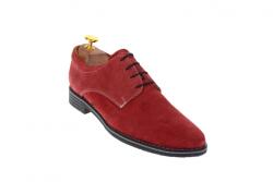 Rovi Design Pantofi barbati casual din piele naturala intoarsa, culoare bordo PAVELV - ellegant