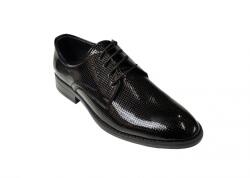 Lucianis style Oferta martimea 44- Pantofi barbati eleganti, din piele naturala, Negru LAC, CIUCALETI SHOES - LPB101LACG