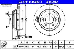 ATE Disc frana ATE 24.0110-0392.1 (24.0110-0392.1)