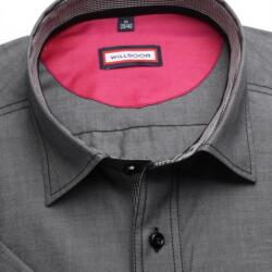 Willsoor Férfi slim fit ing (magasság 176-182) 6651 -ban szürke szín rövid ujj