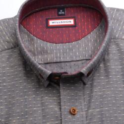 Willsoor Férfi slim fit ing (magasság 176-182) 6713 -ban szürke szín rövid ujj