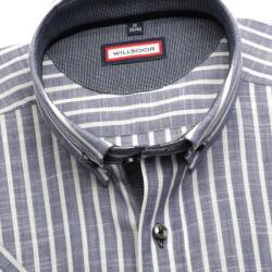Willsoor Férfi slim fit ing (magasság 176-182) 6275 -ban szürke szín rövid ujj