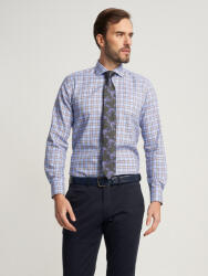 Willsoor Férfi slim fit ing kék-barna kockás mintával 176-182) 15682