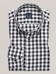 Willsoor Férfi fekete-fehér kockás slim-fit ing tencel 16705