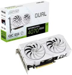 ASUS GeForce RTX 4070 SUPER DUAL EVO OC White 12GB GDDR6X 192bit (DUAL-RTX4070S-O12G-EVO-WHITE/90YV0KC8-M0NA00) Videokártya