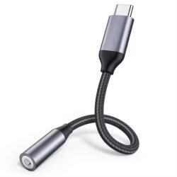 DeTech Преходник DeTech, USB-C - 3.5mm (F), Сив - 17833