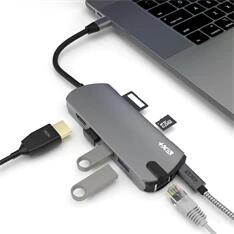 NEXTONE PD-PRO-HUB USB-C Pro többportos szürke adapter (PD-PRO-HUB) - bestbyte