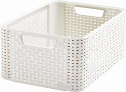 Keter Rattan hatású kosár, 18l, törtfehér, CURVER "Style M (CSCR18B) - primatinta