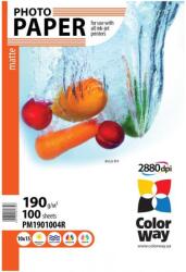 COLORWAY Fotopapir Cw Matt 190g/m2, 100db, 10×15 (pm1901004r)