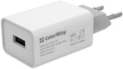 ColorWay Ac Tolto 1xusb Auto Id 2.0a, 10w, Feher (cw-chs012-wt)