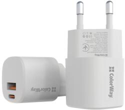 ColorWay Ac Tolto Gan3 Power Deliv. Port Pps Usb (type-c Pd+usb Qc3.0), 33w, Feher, (cw-chs043pd-wt)