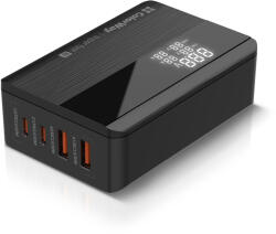 ColorWay Ac Tolto Power Delivery (2usb-a + 2usb Type-c) (65w), Fekete (cw-chs040pd-bk)