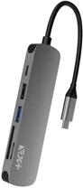 NEXTONE PD-ESS-HUB USB-C Essentials többportos szürke adapter (PD-ESS-HUB) - officedepot