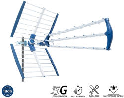 Edision Talos Outdoor TV Antenna (without power supply) Blue Connection via Coaxial Cable