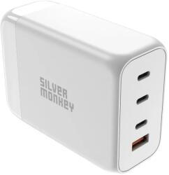 Silver Monkey Incarcator de retea SMA156 3x USB Type-C, USB GaN 200W Alb (SMA156) - pcone